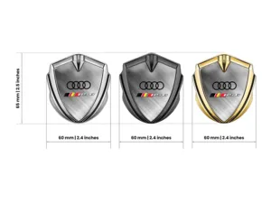 Audi Metallico Cupolato Emblema Disegno Tuning Max Splendente